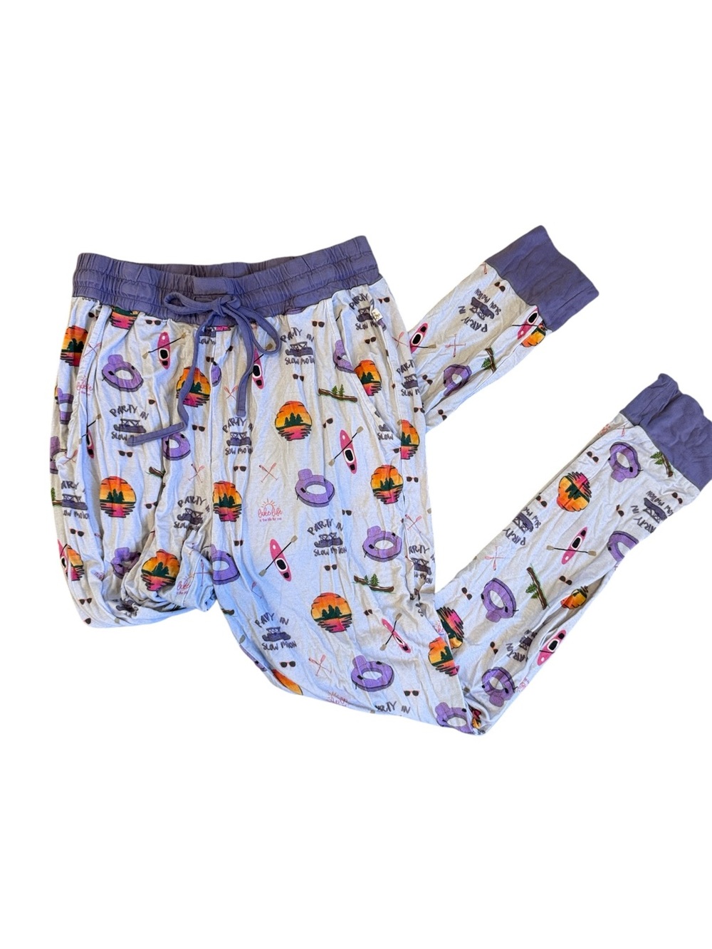 Monkeeroos women’s Purple Lake Print Pajama Pants